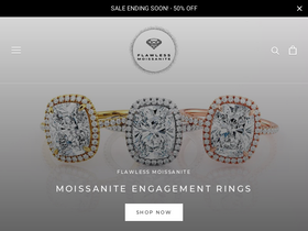 'flawlessmoissanite.com' screenshot