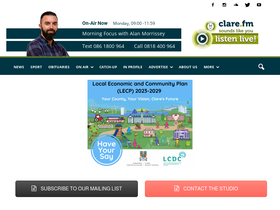 'clare.fm' screenshot