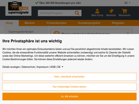 'supermagnete.de' screenshot