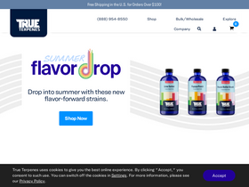 'trueterpenes.com' screenshot