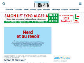 'liberte-algerie.com' screenshot