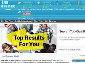 'livepriceofgold.com' screenshot