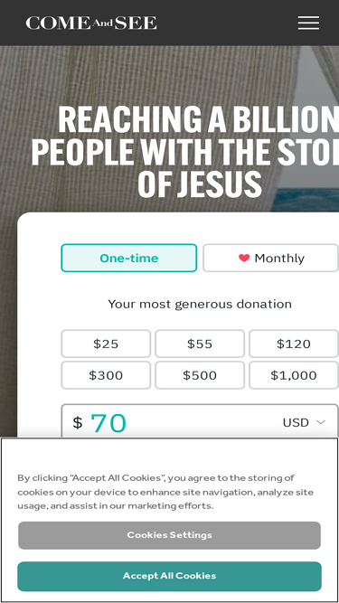 comeandseefoundation.org