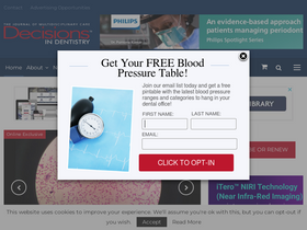 'decisionsindentistry.com' screenshot