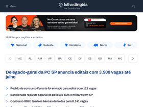 'folhadirigida.com.br' screenshot