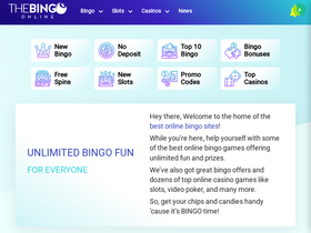 'thebingoonline.com' screenshot