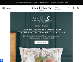 'yvesdelorme.com' screenshot