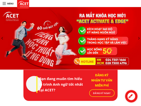 'acet.edu.vn' screenshot
