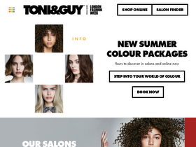 'toniandguy.com' screenshot