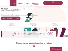 'milaap.org' screenshot