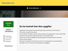 'sparbankensyd.se' screenshot