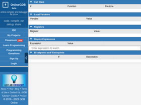 'onlinegdb.com' screenshot