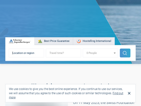 'youthhostel.ch' screenshot