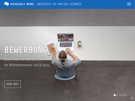 'hs-mainz.de' screenshot