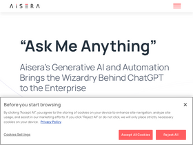 'aisera.com' screenshot