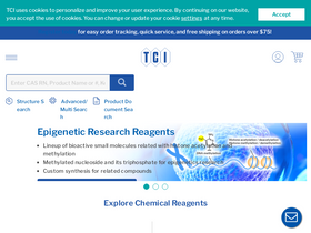 'tcichemicals.com' screenshot