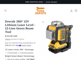 tooldepots.com homepage screenshot