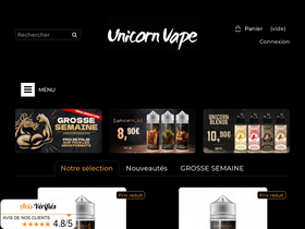 'unicornvape.com' screenshot