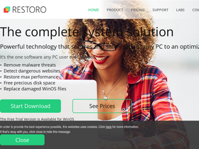 'restoro.com' screenshot