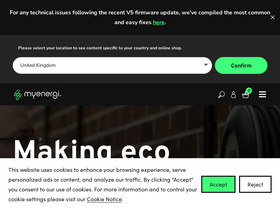 'myenergi.com' screenshot