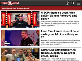 'pokerarena.cz' screenshot