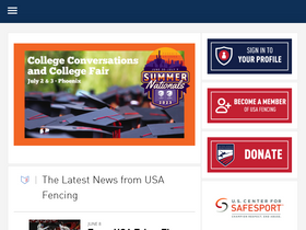 'usafencing.org' screenshot