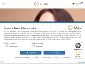'khadi.de' screenshot