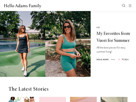 'helloadamsfamily.com' screenshot
