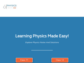 'physicswithaj.com' screenshot