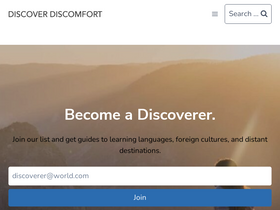 'discoverdiscomfort.com' screenshot