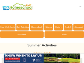'123homeschool4me.com' screenshot