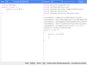 'sharplab.io' screenshot