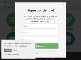 'viaparqueshopping.com.br' screenshot