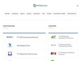 'lokerbumn.com' screenshot