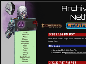 'aonsrd.com' screenshot