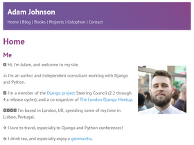 'adamj.eu' screenshot