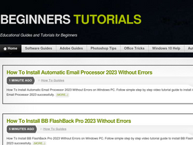 'beginners-tutorials.info' screenshot