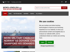 'newsinenglish.no' screenshot