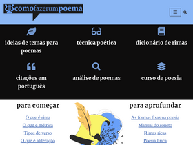 'comofazerumpoema.com' screenshot