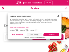 'foodora.no' screenshot