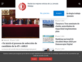 'lajornadahidalgo.com' screenshot