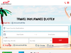 'comparetravelinsurance.com.au' screenshot