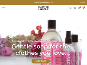 curatedlingerie.com homepage screenshot