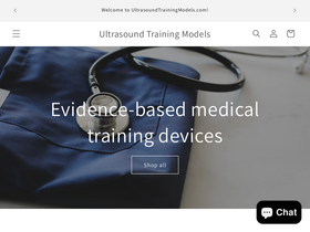 ultrasoundtrainingmodels.com homepage screenshot