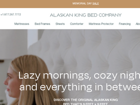 alaskankingbeds.com homepage screenshot
