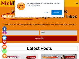 'nickfy.com' screenshot