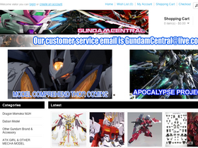 'gundammodelcenter.com' screenshot