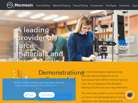 'mecmesin.com' screenshot