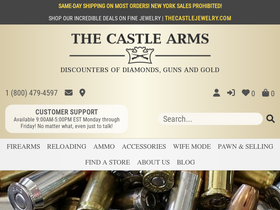 'thecastlearms.com' screenshot