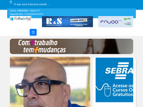 'folhadosulonline.com.br' screenshot